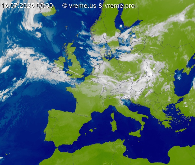 Oblačnost Evropa