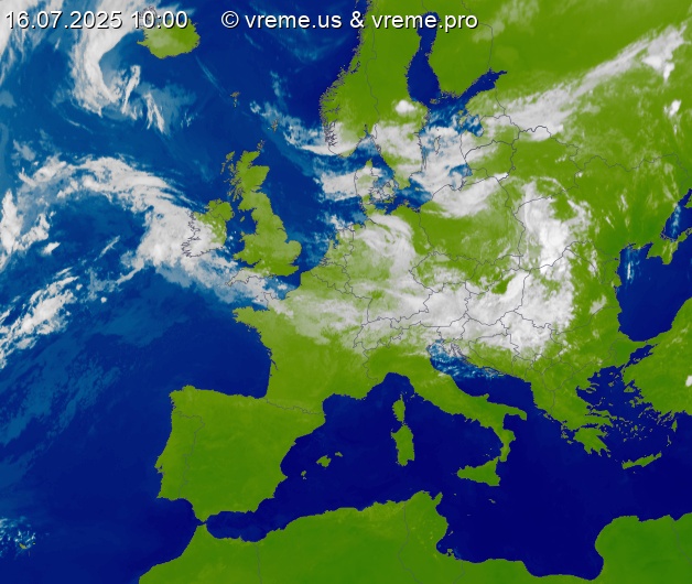Oblačnost Evropa