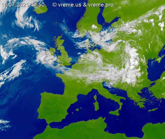 Oblačnost Evropa
