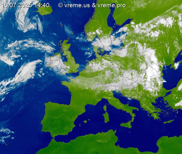 Oblačnost Evropa