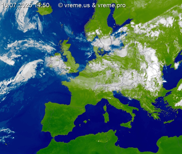 Oblačnost Evropa