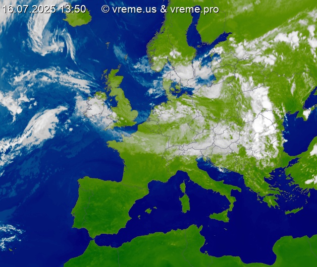 Oblačnost Evropa