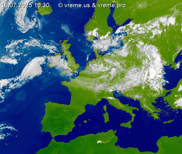 Oblačnost Evropa