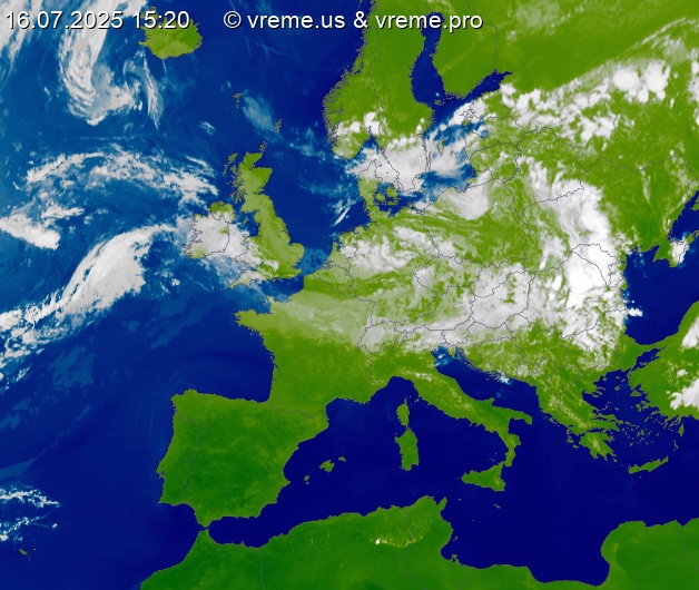 Oblačnost Evropa