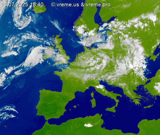 Oblačnost Evropa