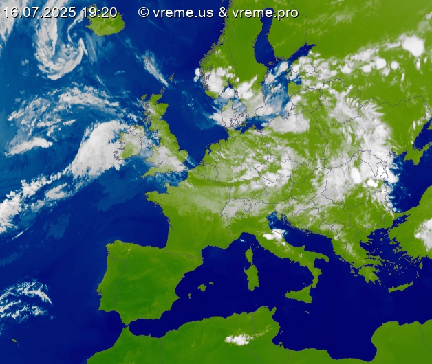 Oblačnost Evropa