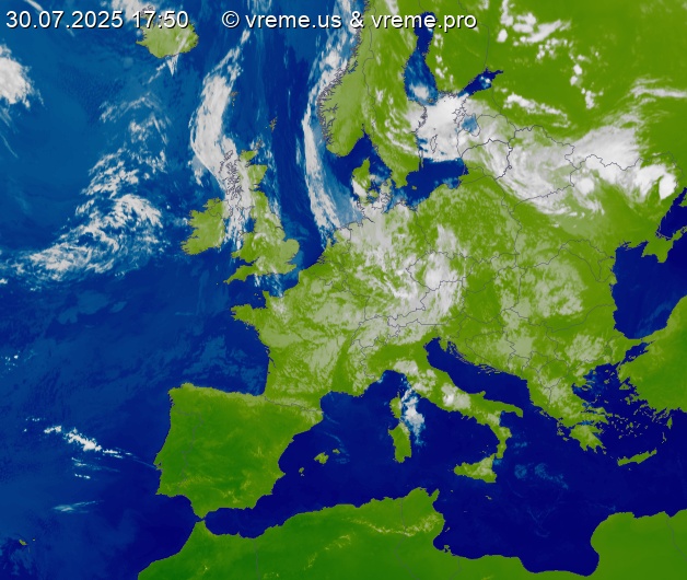Oblačnost Evropa