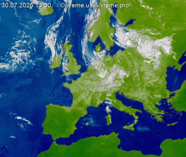 Oblačnost Evropa