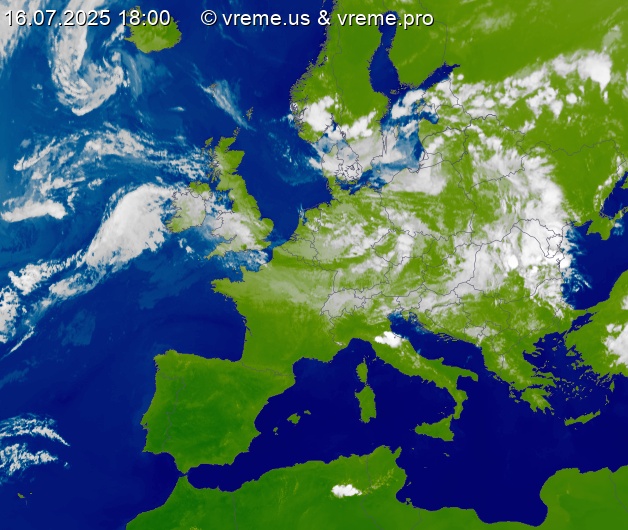 Oblačnost Evropa
