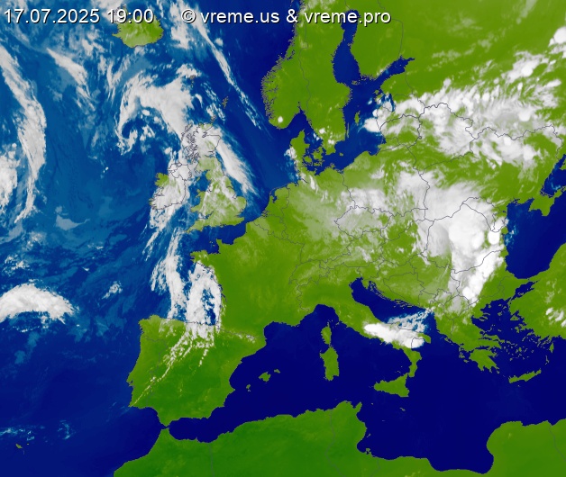 Oblačnost Evropa