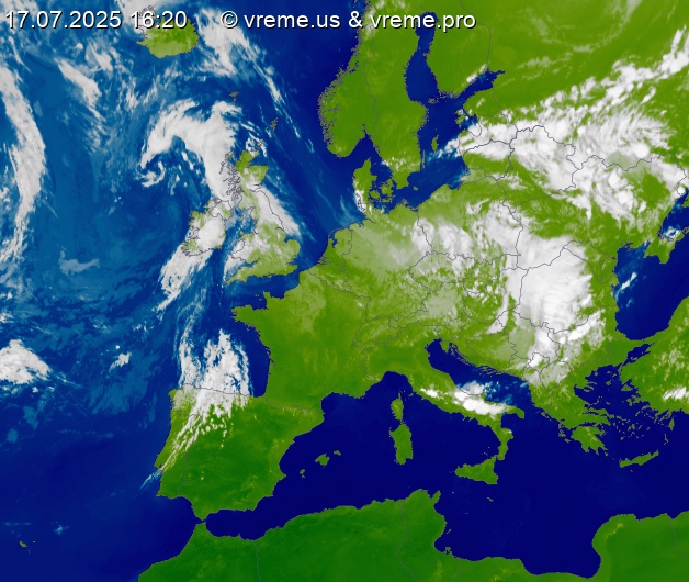 Oblačnost Evropa