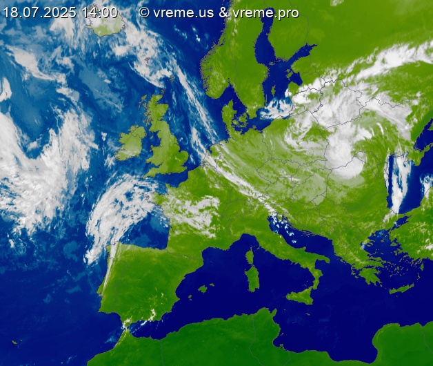 Oblačnost Evropa