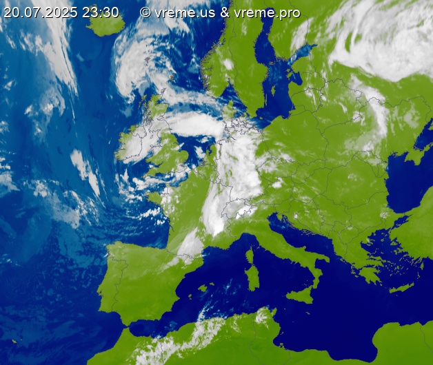 Oblačnost Evropa