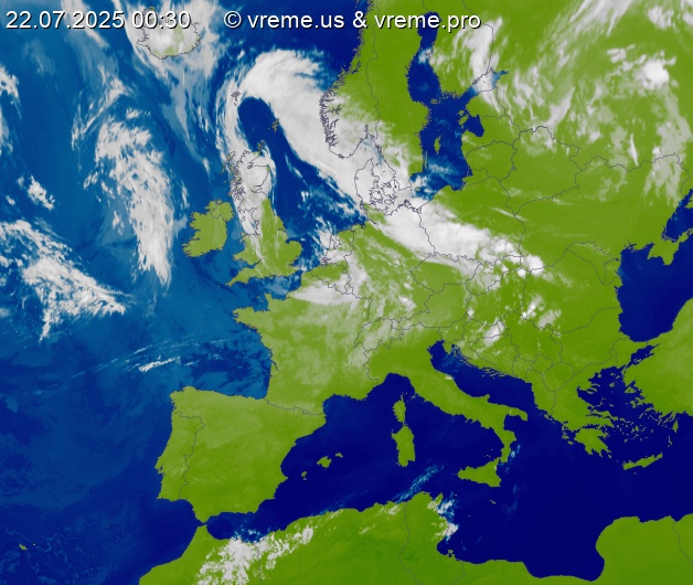 Oblačnost Evropa