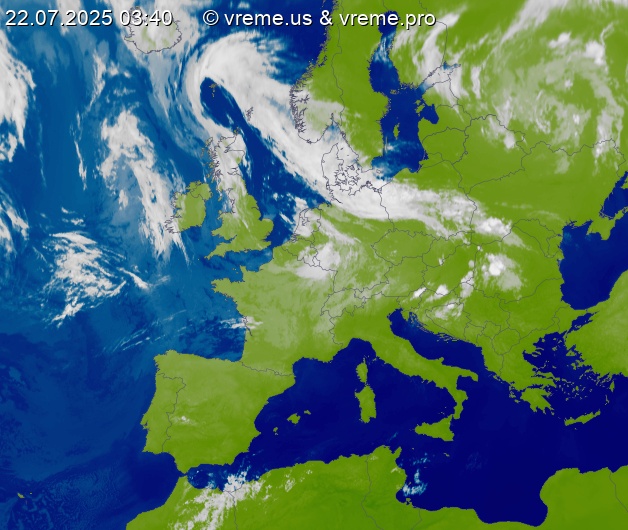 Oblačnost Evropa