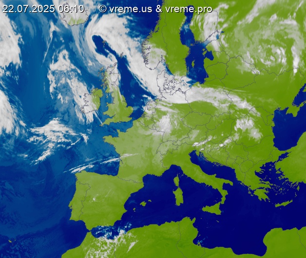 Oblačnost Evropa