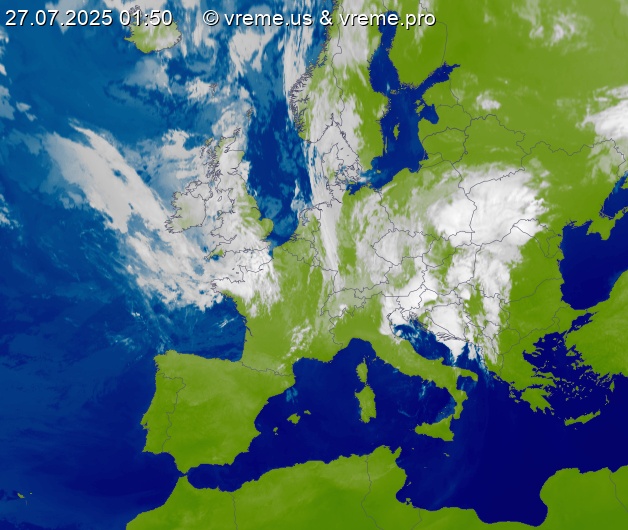 Oblačnost Evropa