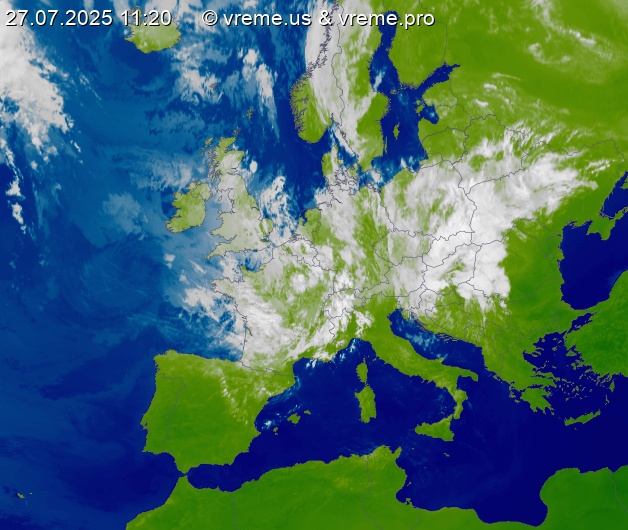 Oblačnost Evropa