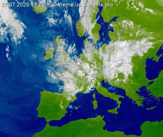 Oblačnost Evropa