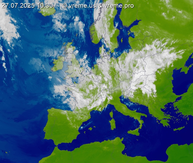 Oblačnost Evropa