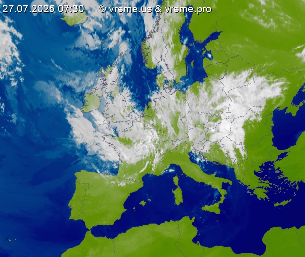 Oblačnost Evropa