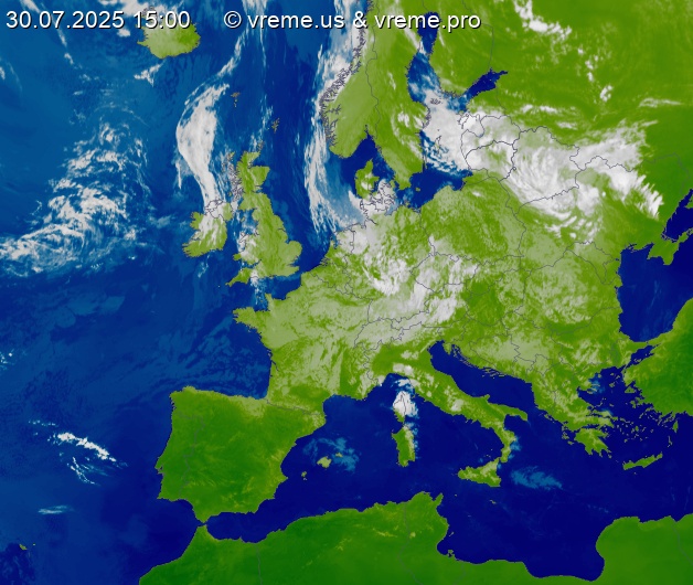 Oblačnost Evropa