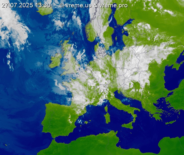 Oblačnost Evropa