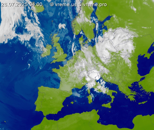 Oblačnost Evropa