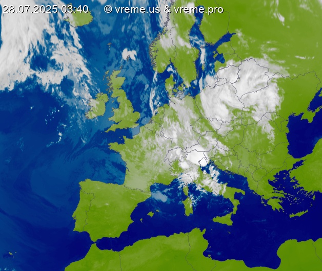 Oblačnost Evropa
