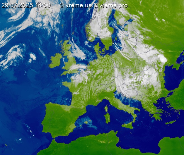 Oblačnost Evropa