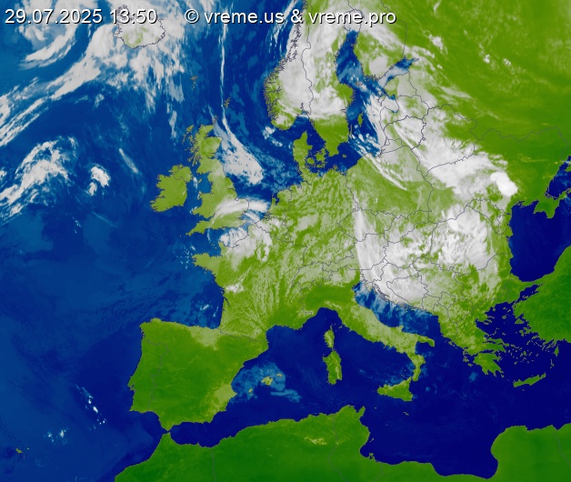Oblačnost Evropa