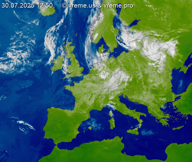 Oblačnost Evropa