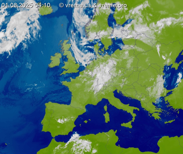 Oblačnost Evropa