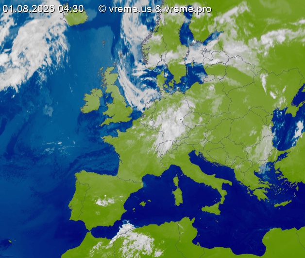 Oblačnost Evropa