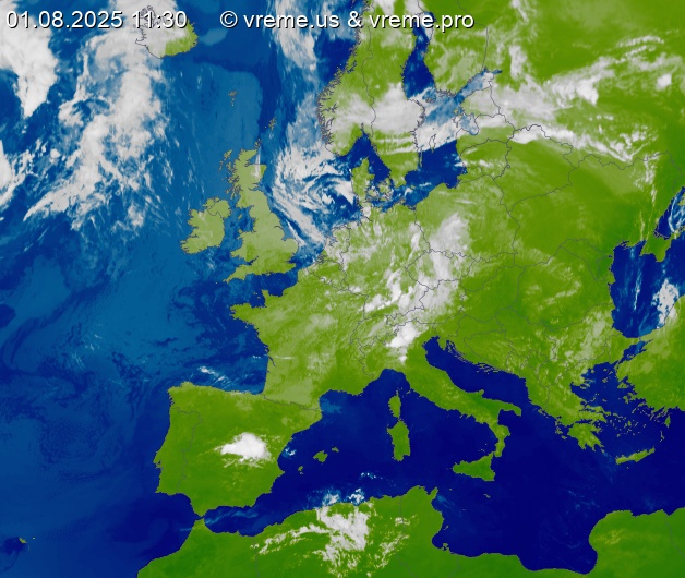 Oblačnost Evropa