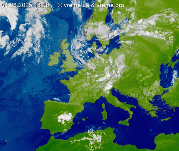Oblačnost Evropa