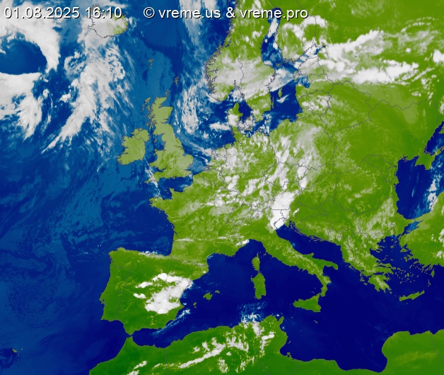 Oblačnost Evropa