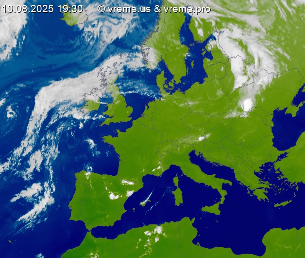Oblačnost Evropa