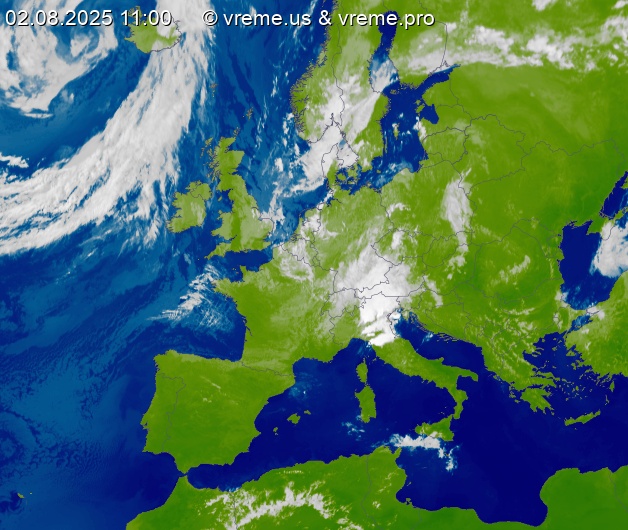 Oblačnost Evropa