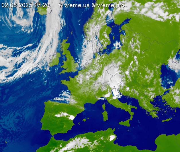 Oblačnost Evropa