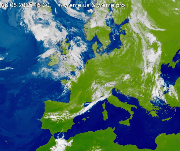 Oblačnost Evropa