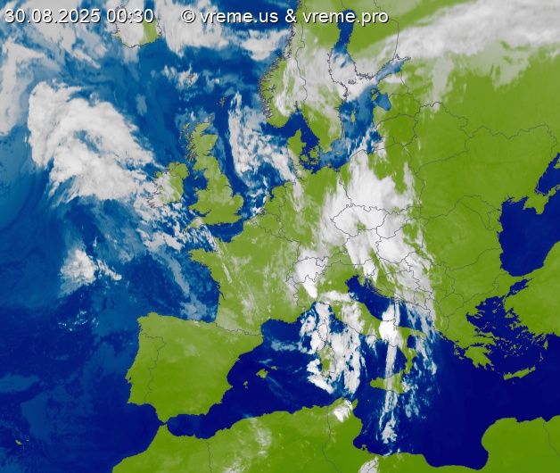 Oblačnost Evropa