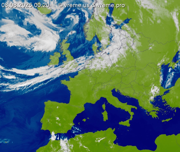 Oblačnost Evropa