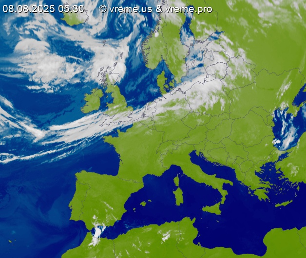 Oblačnost Evropa