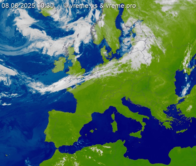 Oblačnost Evropa