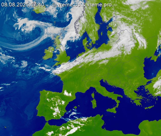 Oblačnost Evropa