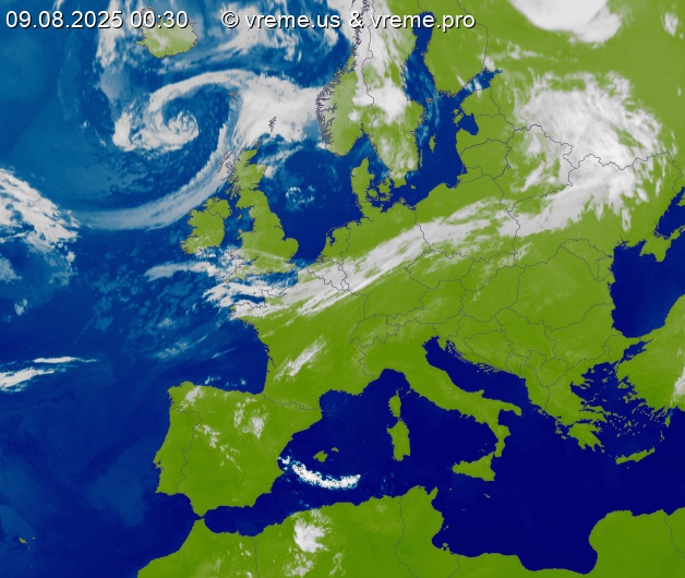 Oblačnost Evropa
