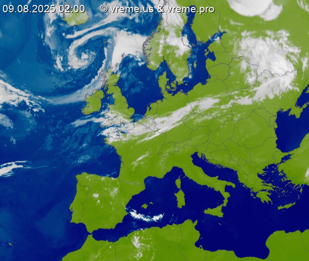 Oblačnost Evropa