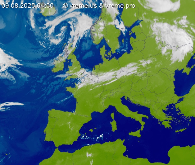 Oblačnost Evropa