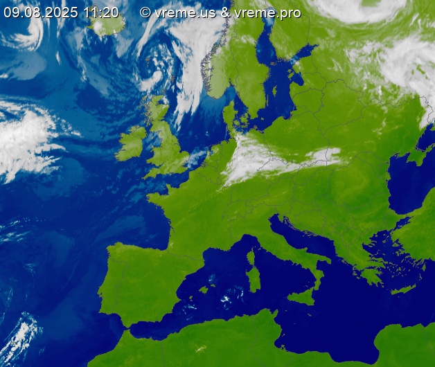 Oblačnost Evropa